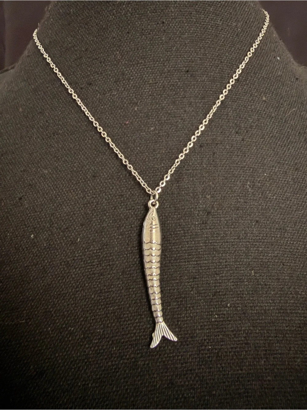 Fish Pendant Necklace three-dimensional